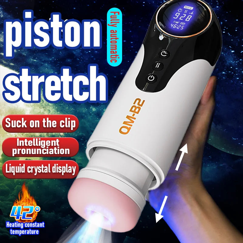 4 Modes Telescopic Sucking LCD Display Masturbation Cup - Anxiety Toys For Men Anxiety Toys For Men Anxiety Toys For Men Sex Toys
