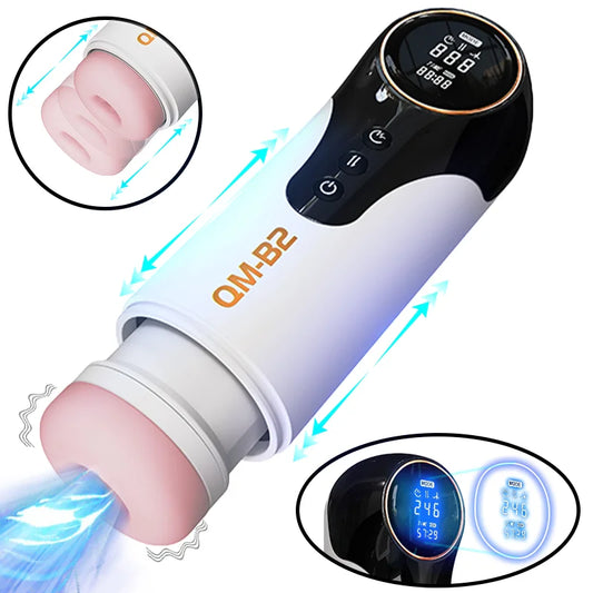 4 Modes Telescopic Sucking LCD Display Masturbation Cup - Anxiety Toys For Men Anxiety Toys For Men Anxiety Toys For Men Sex Toys