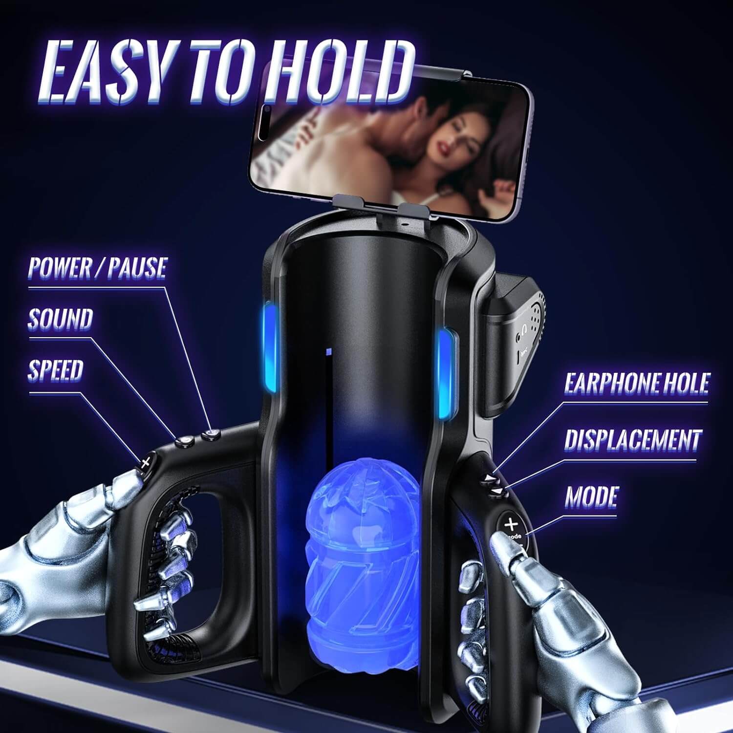 MasterKing™ Hands Free Masturbator with Phone Holder – Anxiety Toys For Men