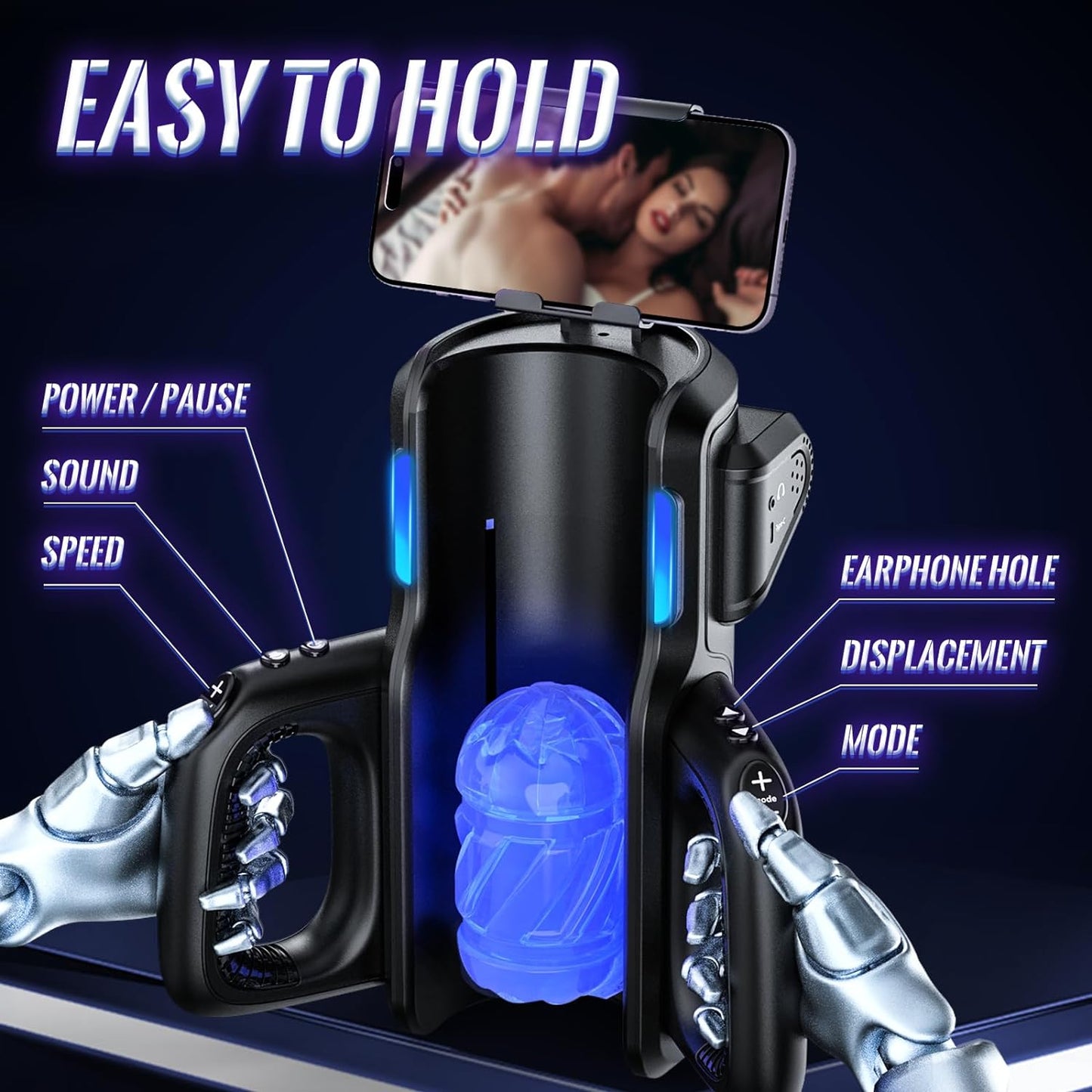 MasterKing™ Hands Free Masturbator with Phone Holder