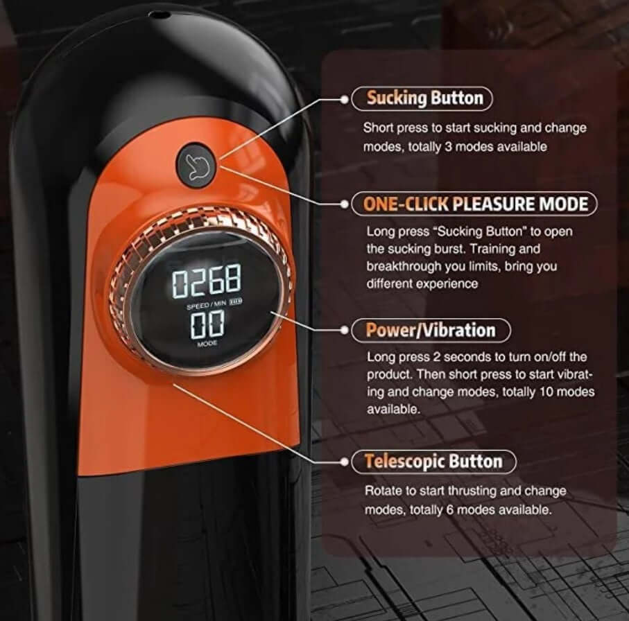 3 In 1 Thrusting Sucking Vibration Automatic Masturbator - ATF MEN ATF MEN Anxiety Toys For Men