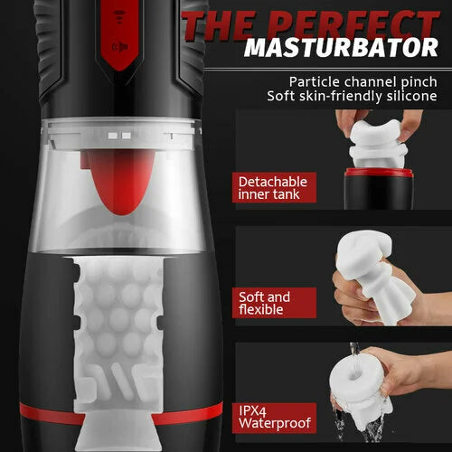 2-1 Sucking & Tongue Licking Masturbator Cup - Anxiety Toys For Men Anxiety Toys For Men Anxiety Toys For Men
